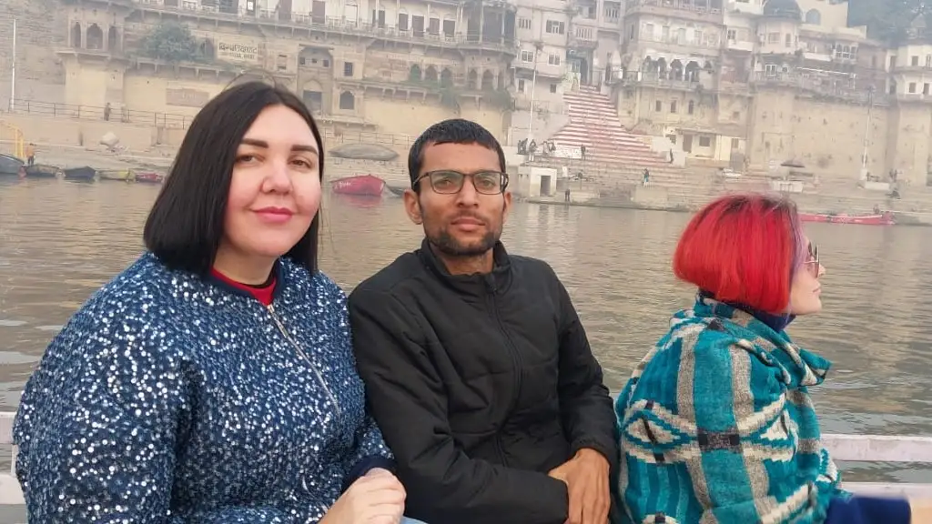 Tourist enjoying Varanasi