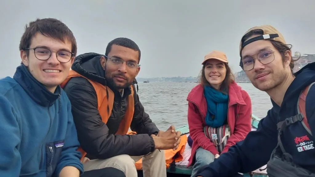 Tourist enjoying Varanasi
